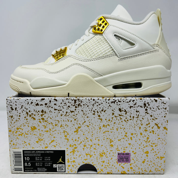 Jordan 4 Retro Metallic Gold (Women's)