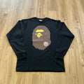 A Bathing Ape Big Ape Head Long-Sleeve Tee Black