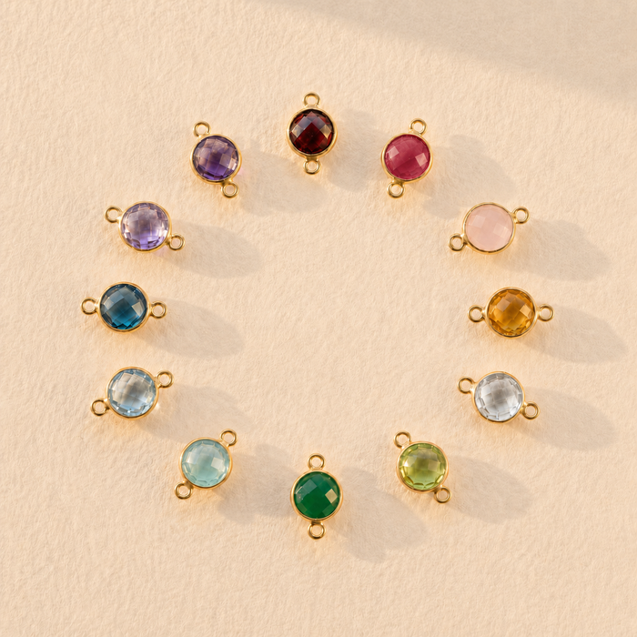 Additional Tiny Round Birthstone Charm [6mm], for Danique Jewelry Necklace or Bracelet