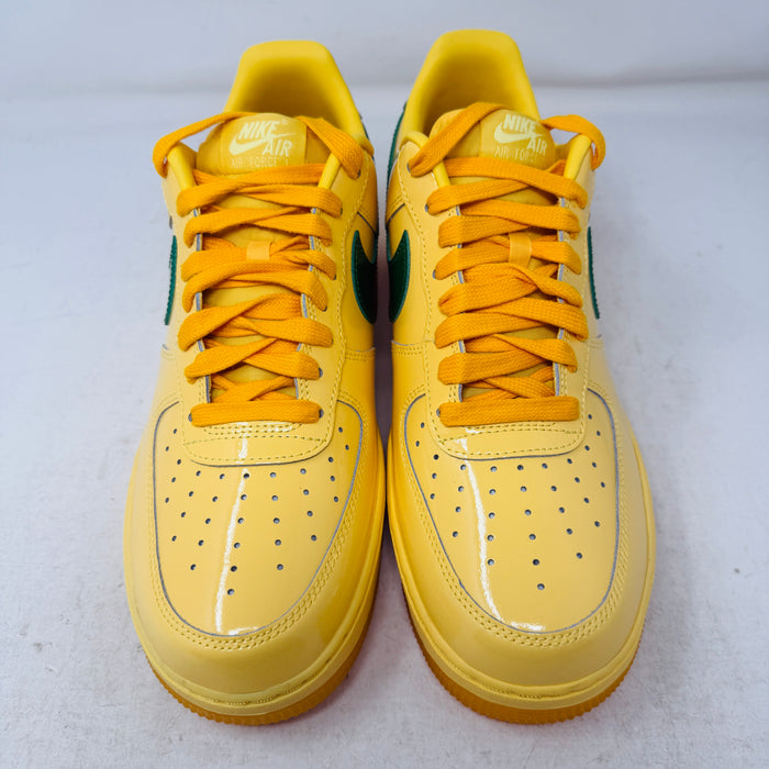 Nike Air Force 1 Low Patent Leather Topaz Gold Pine Green