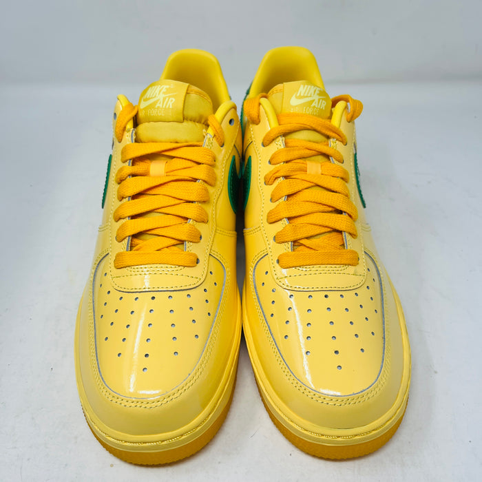 Nike Air Force 1 Low Patent Leather Topaz Gold Pine Green