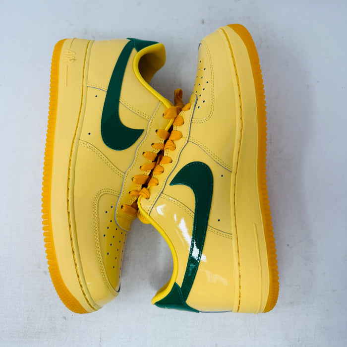 Nike Air Force 1 Low Patent Leather Topaz Gold Pine Green