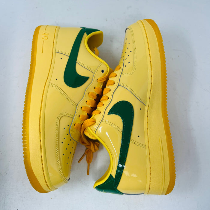 Nike Air Force 1 Low Patent Leather Topaz Gold Pine Green