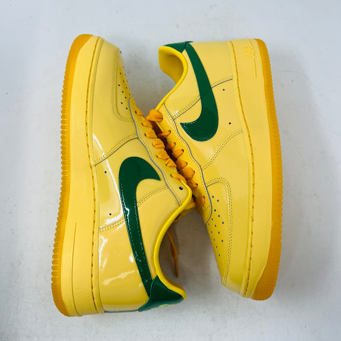 Nike Air Force 1 Low Patent Leather Topaz Gold Pine Green