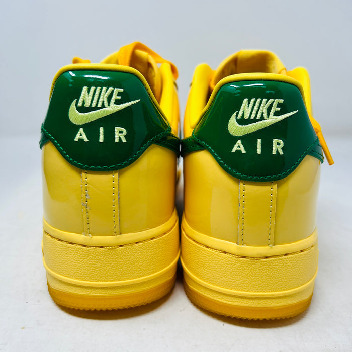 Nike Air Force 1 Low Patent Leather Topaz Gold Pine Green