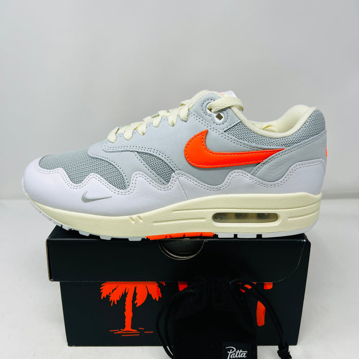 Nike Air Max 1 Patta Waves White Hyper Crimson (With Bracelet)