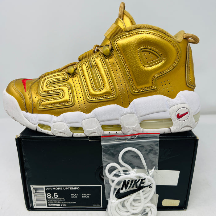 Nike Air More Uptempo Supreme Suptempo Gold