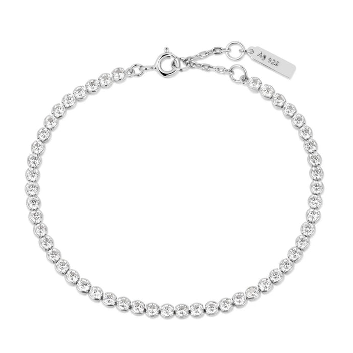 Ania Haie Bezel Cubic Zirconia Tennis Bracelet in Sterling Silver