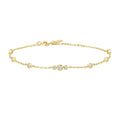 Ania Haie Cubic Zirconia Bezel Bracelet in Sterling Silver with 14kt Gold Plate