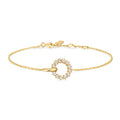 Ania Haie Cubic Zirconia Interlocking Circle Bracelet in Sterling Silver with 14kt Gold Plate