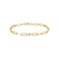 Ania Haie Cubic Zirconia Paperclip Bracelet in Sterling Silver with 14kt Gold Plate