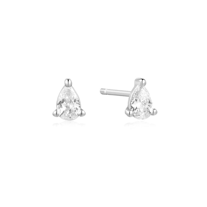 Ania Haie Pear Shaped Cubic Zirconia Earrings in Sterling Silver