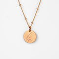Aquarius Constellation Necklace with Monogram Engraving on Back