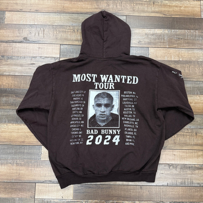 Bad Bunny Most Wanted Tour Hoodie Brown
