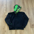 BAPE Neon Green Camo Shark Hoodie