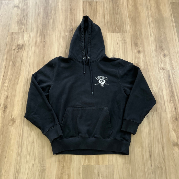 Black Stüssy Surf Skate Skull Hoodie