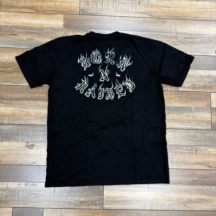Born x Raised White Flame Logo Tee Black