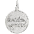 Bridesmaid Disc Charm in Sterling Silver