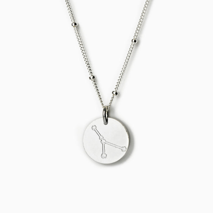 Cancer Constellation Necklace with Monogram Engraving on Back