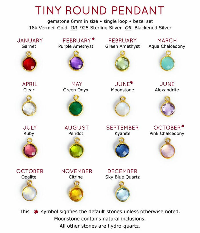 Custom Birthstone Dainty Necklace