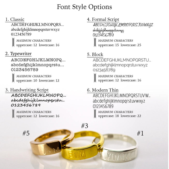 Custom Engraved Bar Ring