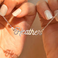 Custom Name Plate Necklace in Gold of Sterling SIlver