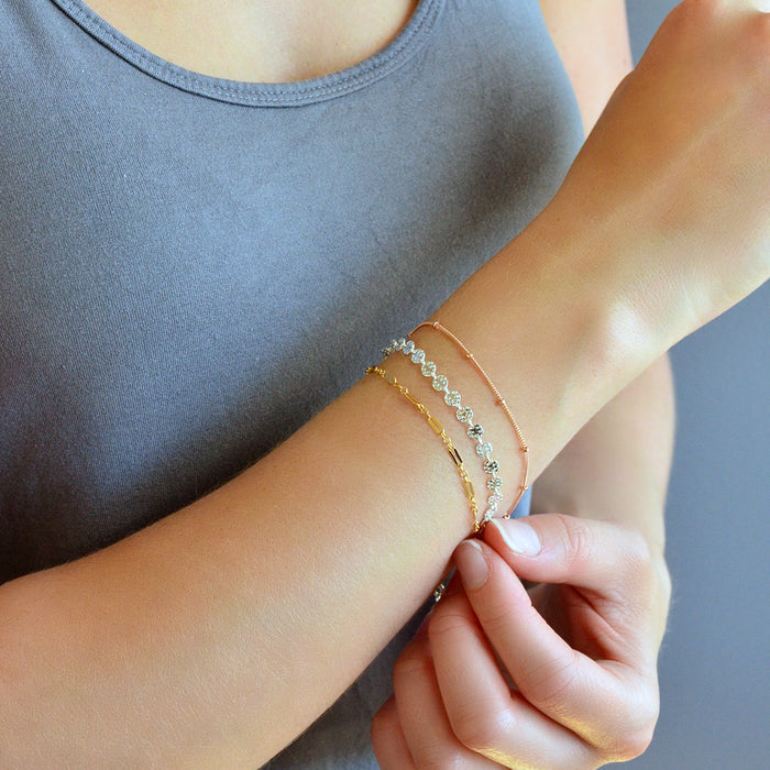 Dainty Gold or Silver Loop Chain Bracelet