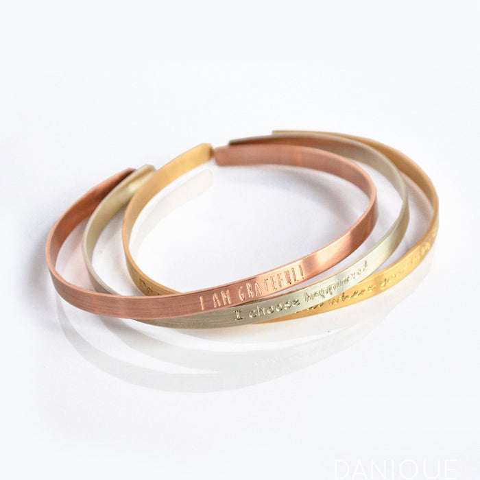 Dainty Metal Cuff with Custom Engraving