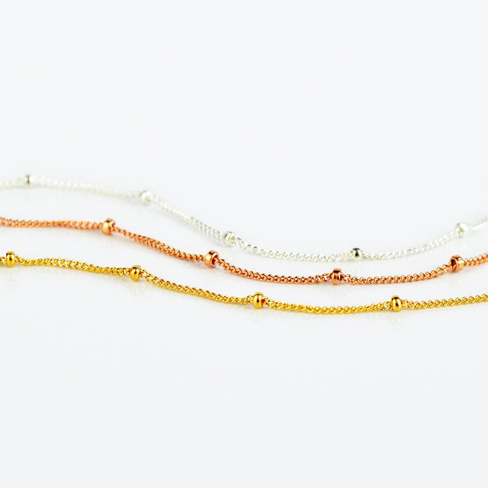 Delicate Dew Drops Bracelet in Gold-Filled, Rose Gold-Filled, and Sterling Silver