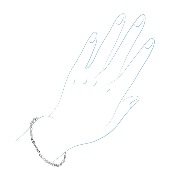 Double Strand Paperclip Bracelet in Sterling Silver