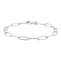 Etched Paperclip Bracelet in Sterling Silver