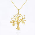 Family Swirly Tree Necklace with Kids Names
