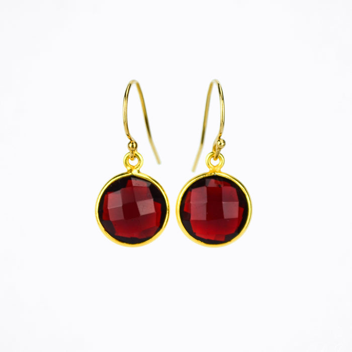 Garnet Earrings : January Birthstone
