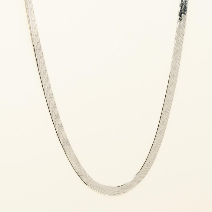 Herringbone Chain in Sterling Silver (18 inches and 4.5mm wide)