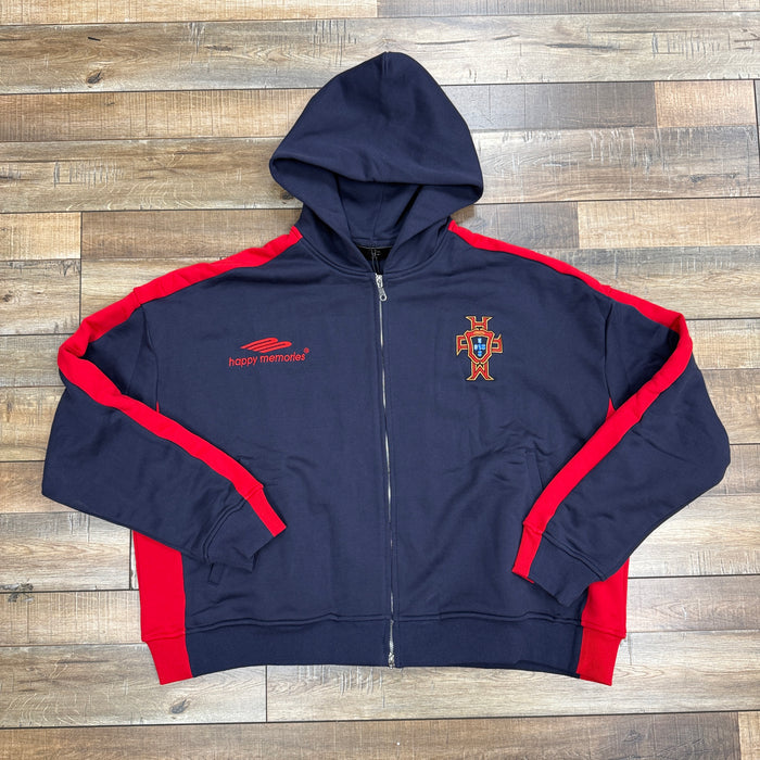 HMDD 'Lisbon Racing 10' Navy Zip Up Hoodie