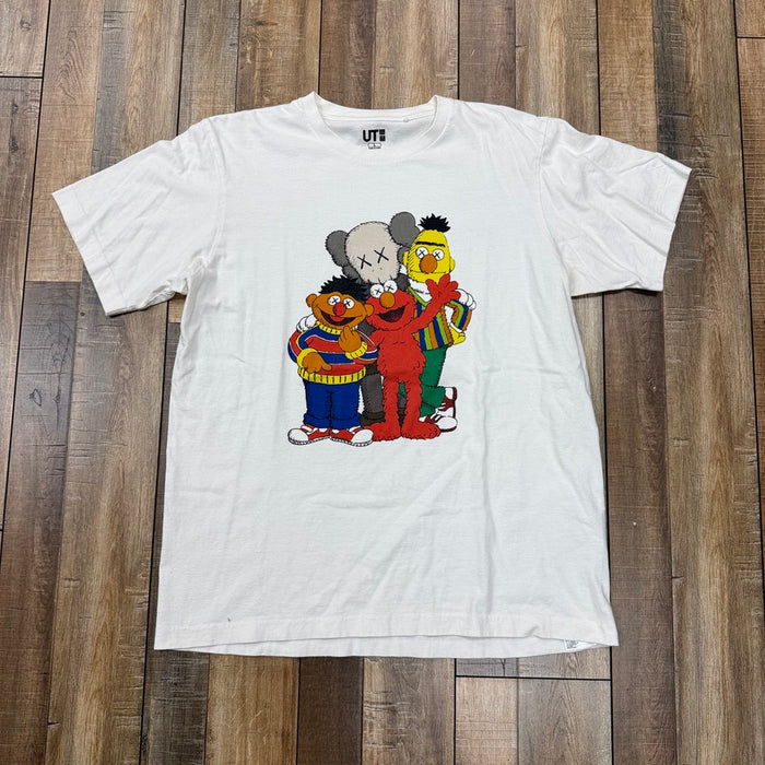 KAWS x Uniqlo x Sesame Street Group Tee White