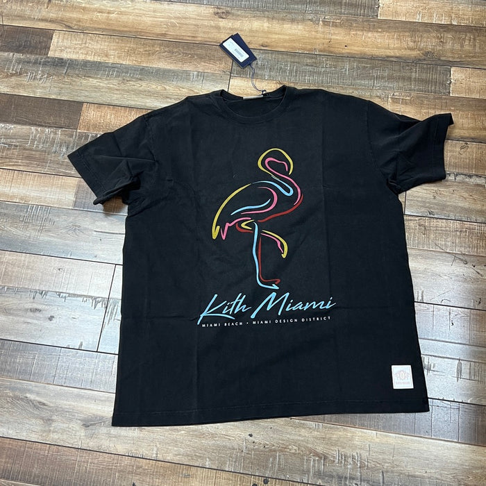 KITH Miami Flamingo Tee Black