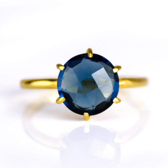 Kyanite Round Prong Set Ring - September Birthstone