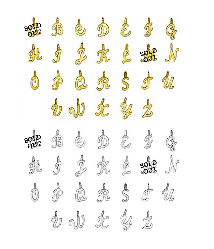 Letter Charm Pendant