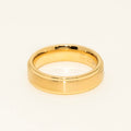 Mens Yellow Band in Tungsten (6mm)