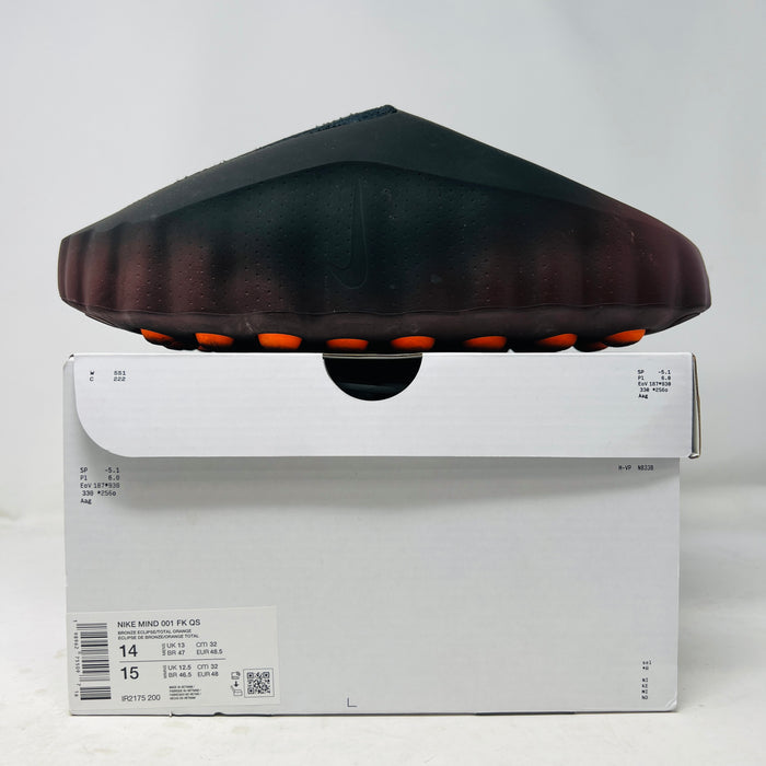 Nike Mind 001 Flyknit Slide Bronze Eclipse Total Orange