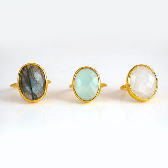 Moonstone Oval ring - June Birthstone