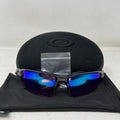 Oakley Flak 2.0 XL sunglasses Black Frame Polarized w/ Blue Lenses