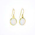Opalite bezel set Earrings  - October Birthstone