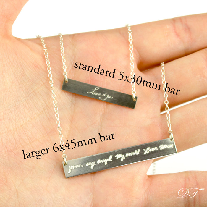 Personalized Bar Necklace