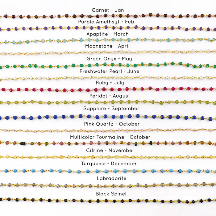 Personalized Birthstone Wire Wrapped Bracelet