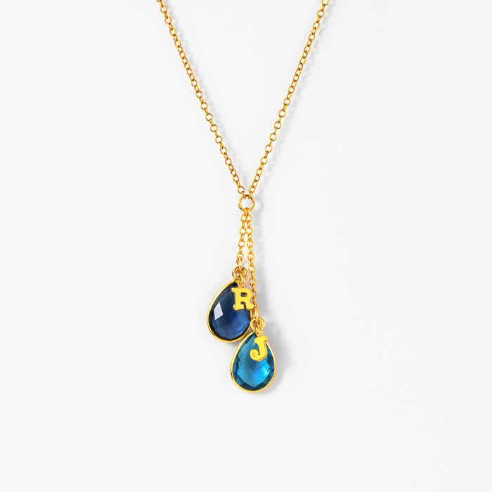 Personalized Lariat Birthstone Necklace