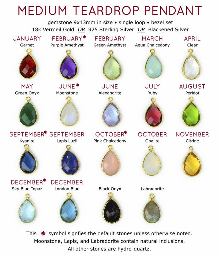 Personalized Lariat Birthstone Necklace