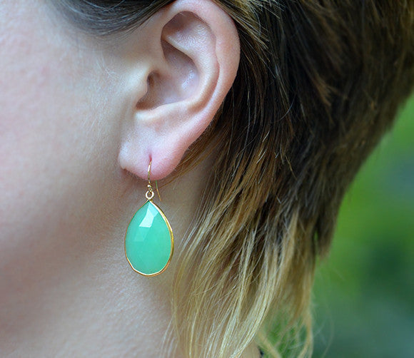 Pink Chalcedony Earrings : October Birthstone