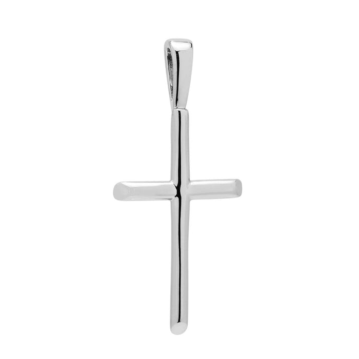 Polished Cross Charm in Sterling Silver